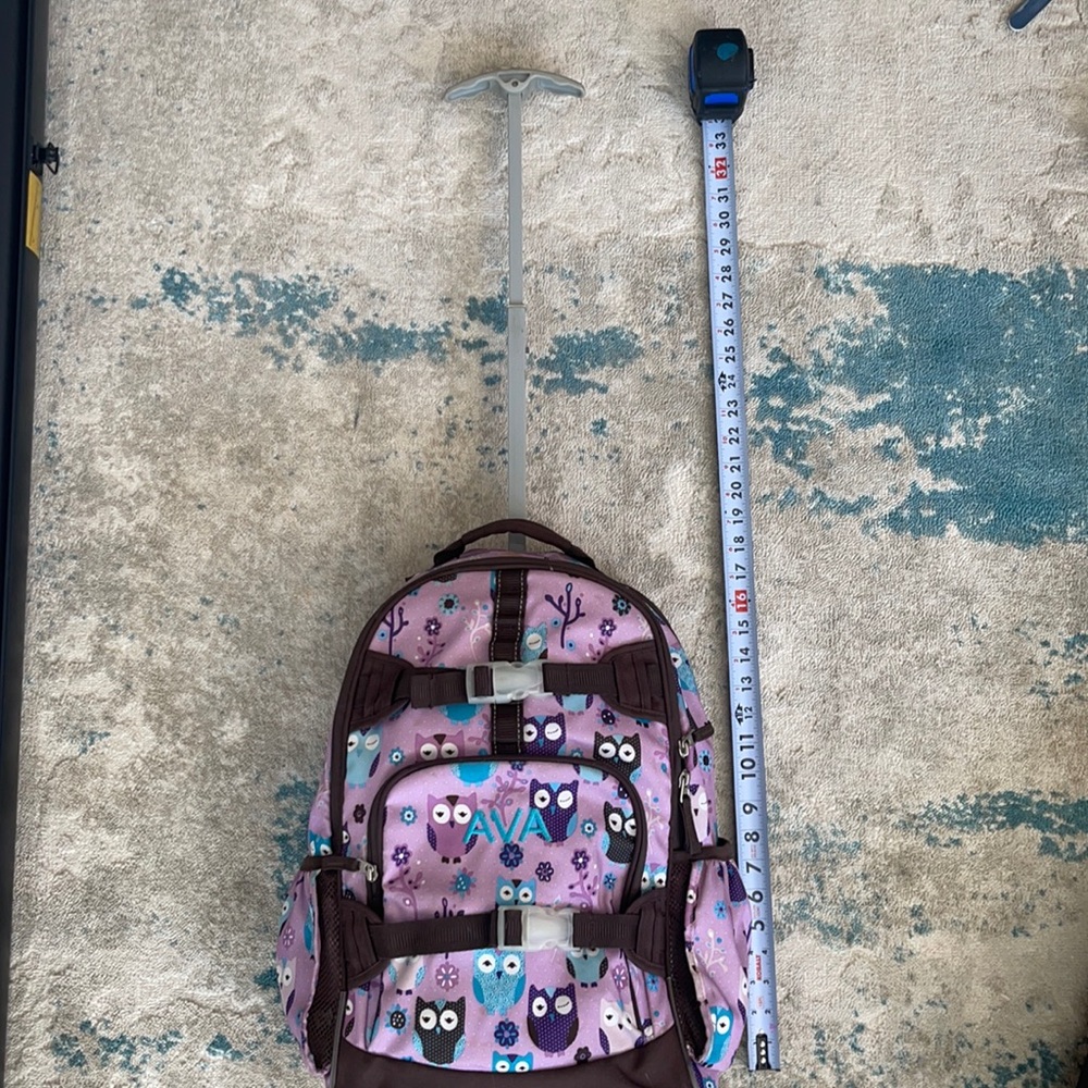 Pottery Barn roller back with name AVA embroidered.   USED.